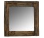 Miroir carré en bois recyclé rustique