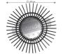Miroir déco Vintage rotin noir  - AUB-1572
