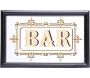 Miroir inscription Bar feuille d'or