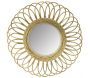 Miroir marguerite en moelle de rotin 60 cm