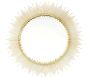Miroir en métal doré Soleil 90 cm