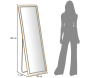 Miroir sur pieds avec bandeau led 3 couleurs Marcia - MAU-0793