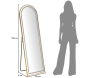 Miroir sur pieds avec bandeau led 3 couleurs Marcia - MAU-0792
