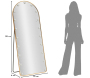 Miroir sur pieds avec led 3 couleurs Hollywood - MAU-0789