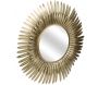 Miroir plumes en métal doré 53 cm - CMP-2189