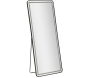 Miroir à poser avec bandeau led Léonie 70 x 170 cm