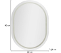 Miroir à poser avec bandeau led 3 couleurs 60 x 3.5 x 80 cm - MAU-0795