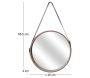 Miroir rond avec anse en PU Barber - 6
