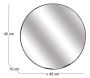 Miroir rond avec étagère en fer 45 cm - 21,77