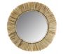 Miroir rond en jonc naturel