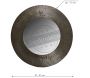 Miroir rond métal zinc antique - AUBRY GASPARD