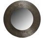 Miroir rond métal zinc antique