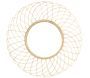 Miroir rond en rotin Rosace 90 cm