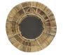 Miroir rond en rotin naturel - 125