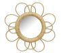 Miroir en rotin fleur