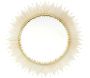 Miroir soleil en métal doré 60 cm