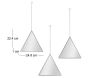 Miroir suspendu Triangle noir Louxor (Lot de 3) - 5