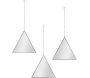 Miroir suspendu Triangle noir Louxor (Lot de 3)
