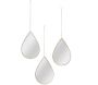 Miroir suspendu goutte doré (Lot de 3)