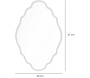 Miroir en verre et MDF 30 x 47 cm Axis - ASI-2359