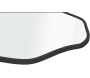 Miroir en verre et MDF 40 x 40 cm Bowed - 5