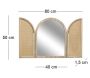 Miroir à volets en mdf et canage Bali - CMP-5333