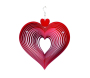Mobile à vent coeur rouge