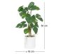 Monstera artificiel pot en céramique 50 cm - 6