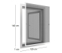 Moustiquaire cadre aluminium sans perçage 120 x 140 cm - 5