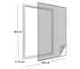 Moustiquaire fenêtre anthracite 28g/m² bande auto-agrippante 9,5 mm - 6