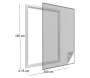Moustiquaire fenêtre anthracite 28g/m² bande auto-agrippante 9,5 mm - 6