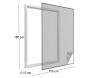 Moustiquaire fenêtre anthracite 18g/m² bande auto-agrippante 7,5 mm - 6