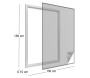 Moustiquaire fenêtre anthracite 28g/m² bande auto-agrippante 9,5 mm - 6