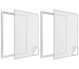 Moustiquaire fenêtre blanc 28g/m² bande auto-agrippante 9,5 mm (Lot de 2)