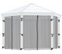 Moustiquaires pour tonnelles de jardin hexagonales Roma et Monaco