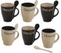 Mug à chocolat en grès (Lot de 6)