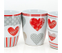 Mug en grès coeur rouge - AUB-7150