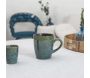 Mug en grès vert Elia (Lot de 6) - THE HOME DECO FACTORY