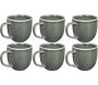 Mug en grès vert Au grès du temps 30 cl (Lot de 6)