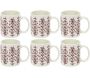 Mug en porcelaine Cottage 35 cl (Lot de 6)