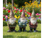 Nain de jardin assortis en résine (Lot de 3) - TRUE TO NATURE