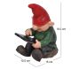 Nain de jardin avec tablette en résine 19 cm - VID-0134