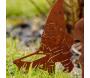 Nains de jardin en métal rouillé sur pic (Lot de 4) - 6