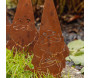 Nains de jardin en métal rouillé sur pic (Lot de 4) - ESS-1912