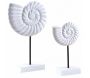 Nautilus en bois blanc sur pieds (Lot de 2)