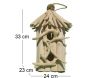Nichoir carré double en bois d'albésia à suspendre - ARL-0104