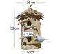 Nichoir hôtel en bois d'albésia à suspendre - 5