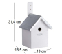 Nichoir à mésange en bois de pin blanc - ESS-1467