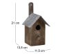Nichoir oiseau bois et zinc - AUB-1308