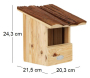Nichoir pour oiseaux avec toît en écorce - ESS-1497